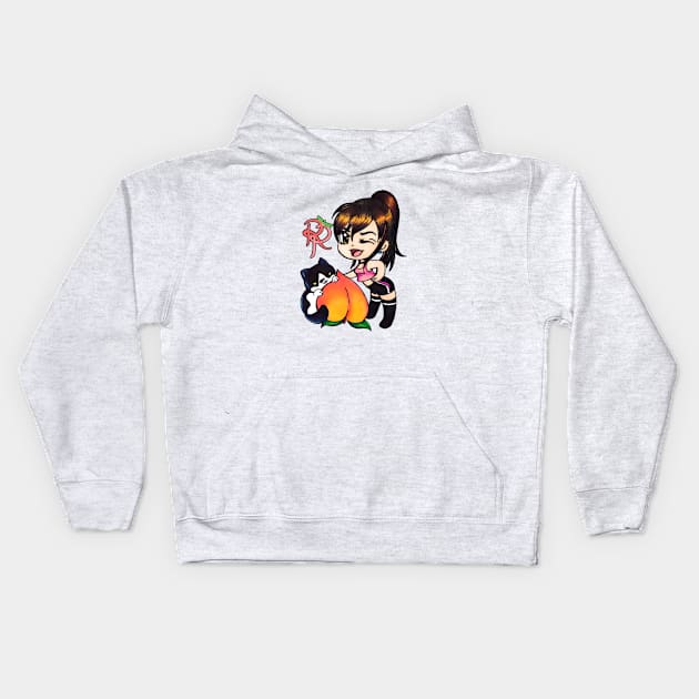 Reckless Peaches Chibi Kids Hoodie by Recklesspeaches